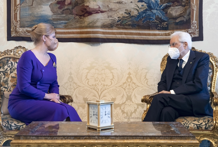 Il Presidente Sergio Mattarella con S.E. la Signora Zuzana Čaputová, Presidente della Repubblica Slovacca, in visita ufficiale