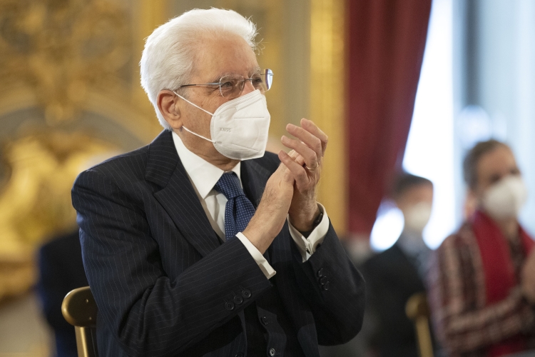 Il Presidente della Repubblica Sergio Mattarella in occasione dell'incontro con gli esponenti delle Associazioni Combattentistiche e d'Arma, nella ricorrenza del 77° anniversario della Liberazione
