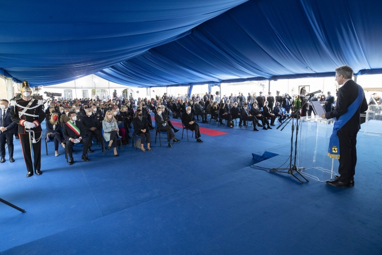 Il Presidente della Repubblica Sergio Mattarella in occasione della cerimonia del 77° anniversario della Liberazione    
