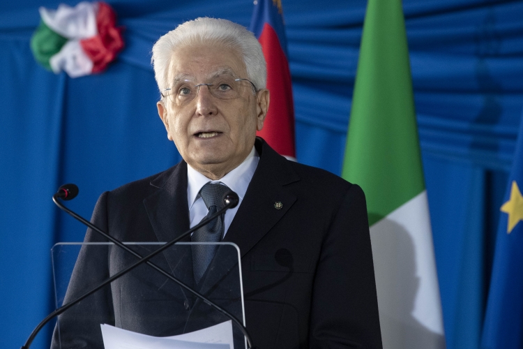 Il Presidente della Repubblica Sergio Mattarella in occasione della cerimonia del 77° anniversario della Liberazione    
