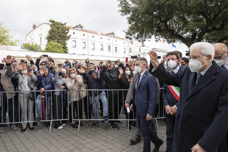 Il Presidente della Repubblica Sergio Mattarella in occasione della cerimonia del 77° anniversario della Liberazione    
