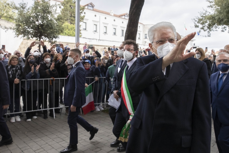 Il Presidente della Repubblica Sergio Mattarella in occasione della cerimonia del 77° anniversario della Liberazione    

