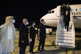 Arrivo del Presidente Mattarella all’aeroporto di Strasburgo – Entzheim