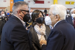 Il Presidente Sergio Mattarella con i familiari di Lorenzo Parelli