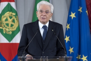 Il Presidente Sergio Mattarella nel corso della celebrazione della Festa del Lavoro
