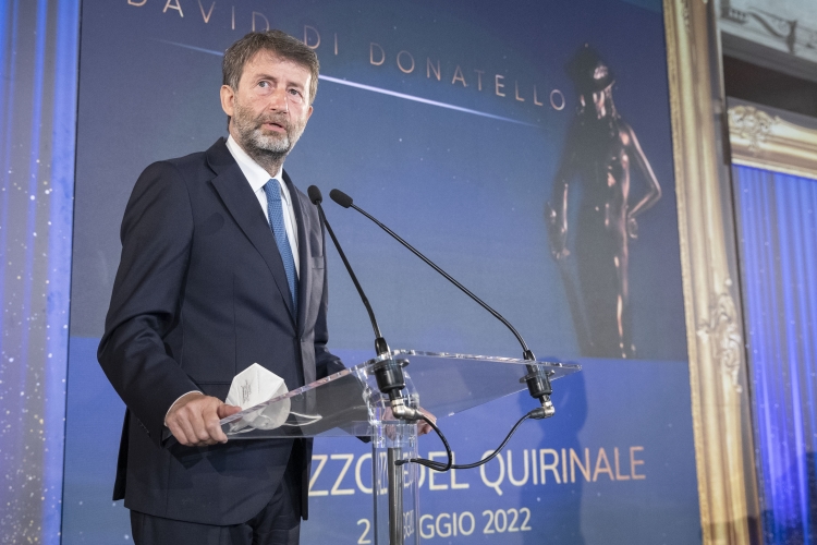 Dario Franceschini, Ministro della Cultura,in occasione della cerimonia di presentazione dei candidati ai Premi “David di Donatello” per l’anno 2022
