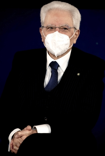 Il Presidente della Repubblica Sergio Mattarella nel corso della cerimonia di presentazione dei candidati ai Premi “David di Donatello”

