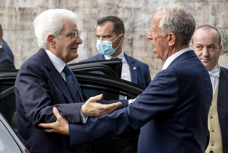Il Presidente Sergio Mattarella con il Presidente del Portogallo Marcelo Rebelo de Sousa