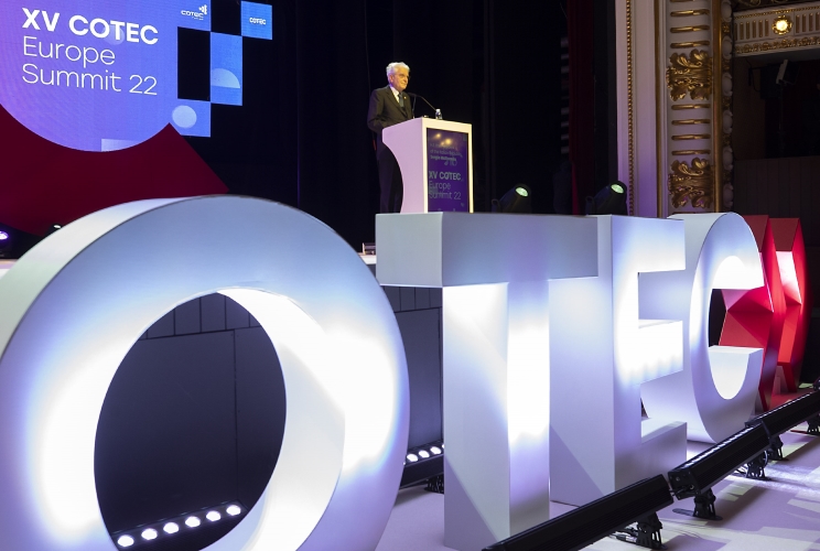 Braga - Il Presidente Sergio Mattarella nel corso dell'intervento al COTEC