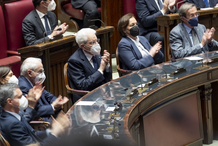 Il Presidente Sergio Mattarella nel corso della celebrazione del Giorno della Memoria