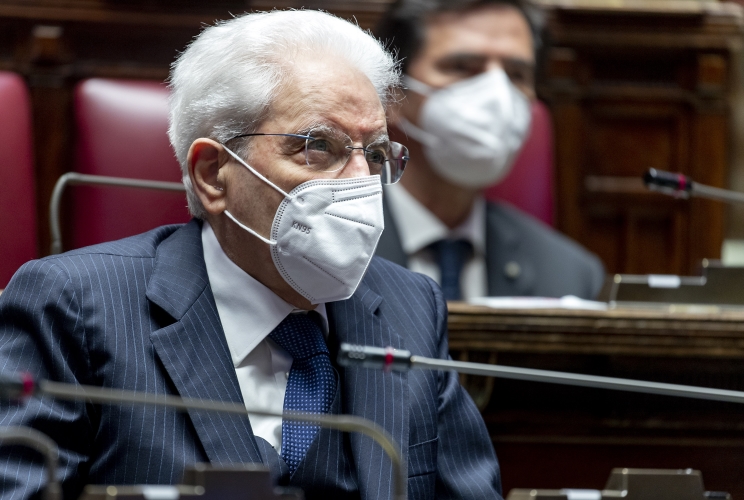 Il Presidente Sergio Mattarella nel corso della celebrazione del Giorno della Memoria