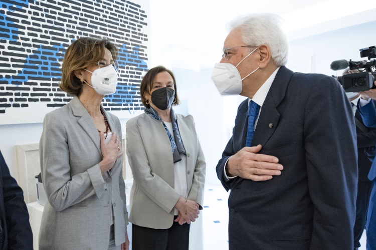 Il Presidente della Repubblica Sergio Mattarella con Luciana Lamorgese, Ministro dell’interno e con Marta Cartabia, Ministro della giustizia

