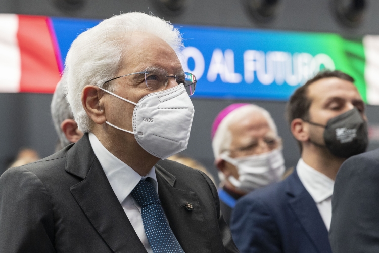 Il Presidente della Repubblica Sergio Mattarella all'inaugurazione della nuova area d’imbarco A dell’Aeroporto “Leonardo Da Vinci” di Fiumicino
