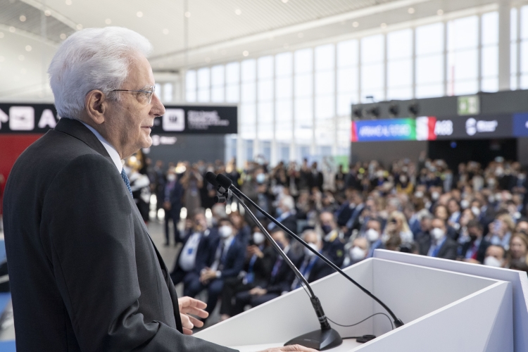 Il Presidente della Repubblica Sergio Mattarella all'inaugurazione della nuova area d’imbarco A dell’Aeroporto “Leonardo Da Vinci” di Fiumicino
