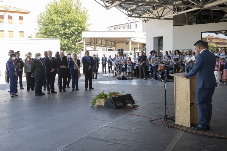 Il Presidente della Repubblica Sergio Mattarella alla Stazione Rulli Frulli 
