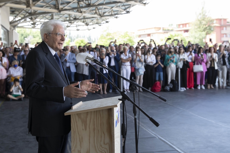 Il Presidente della Repubblica Sergio Mattarella alla Stazione Rulli Frulli