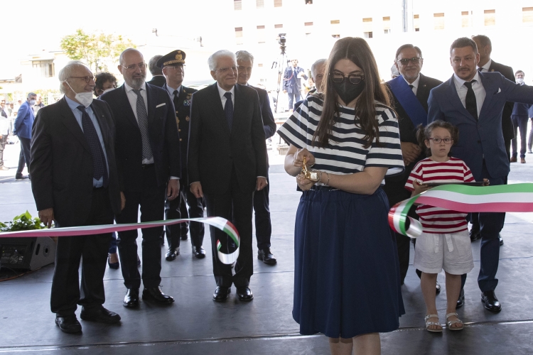 Il Presidente della Repubblica Sergio Mattarella alla Stazione Rulli Frulli
