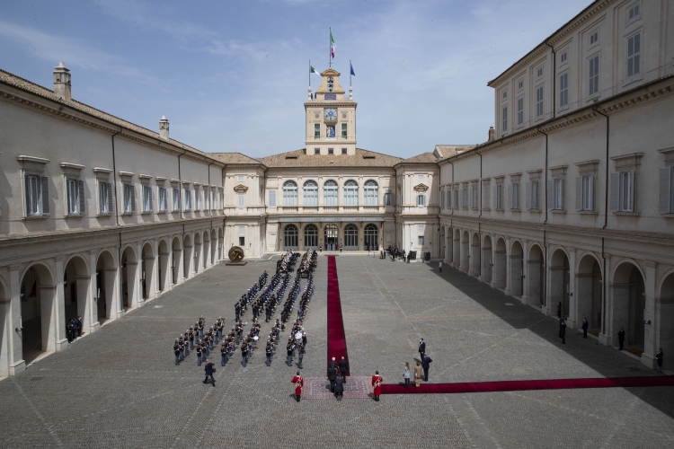 Il Presidente della Repubblica Sergio Mattarella con  Abdelmadjid Tebboune, Presidente della Repubblica Algerina Democratica e Popolare, in occasione della visita di Stato 
