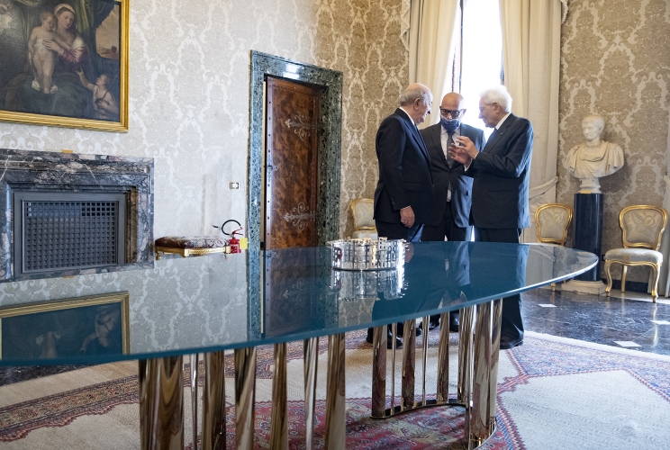 Il Presidente Sergio Mattarella e il Presidente della Repubblica Algerina Democratica e Popolare Abdelmadjid Tebboune