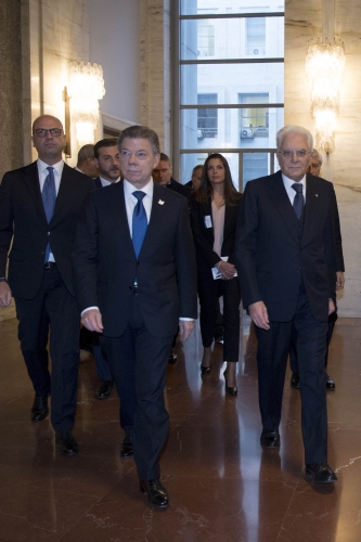 Il Presidente Sergio Mattarella con il Presidente della Repubblica di Colombia, 
