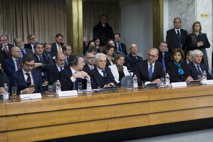 Il Presidente Sergio Mattarella con il Presidente della Repubblica di Colombia,
