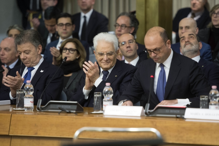Il Presidente Sergio Mattarella con il Presidente della Repubblica di Colombia