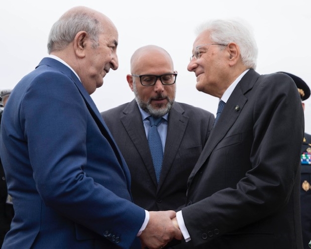 
Il Presidente della Repubblica Sergio Mattarella con S.E. il Signor Abdelmadjid Tebboune, Presidente della Repubblica Algerina Democratica e Popolare, congedo
