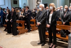 Il Presidente Mattarella al funerale dell'On. Ciriaco De Mita