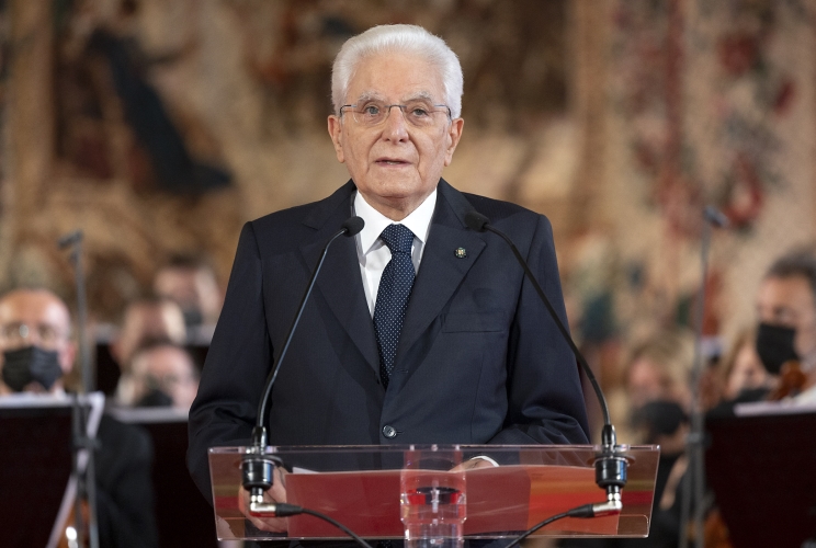 Il Presidente Sergio Mattarella rivolge il suo indirizzo di saluto in occasione del concerto eseguito dall’Orchestra del Teatro La Fenice di Venezia, diretta dal Maestro Myung-Whun Chung 