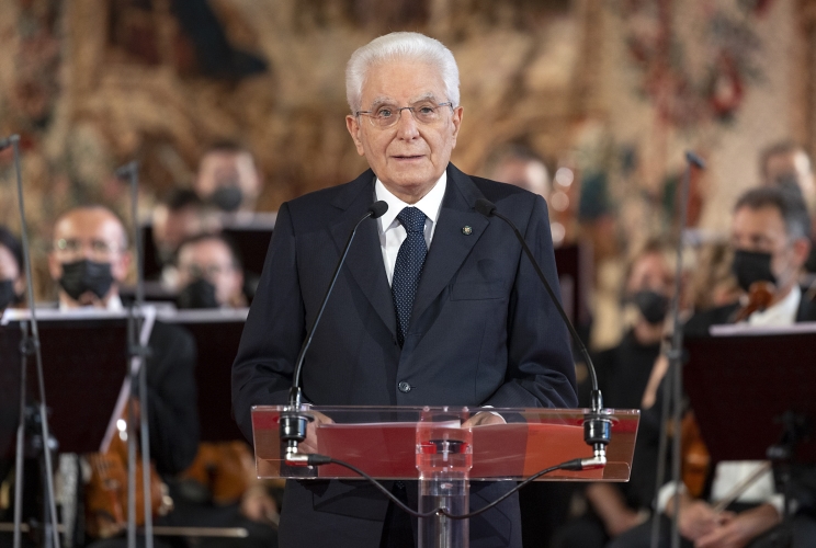 Il Presidente Sergio Mattarella rivolge il suo indirizzo di saluto in occasione del concerto eseguito dall’Orchestra del Teatro La Fenice di Venezia, diretta dal Maestro Myung-Whun Chung 