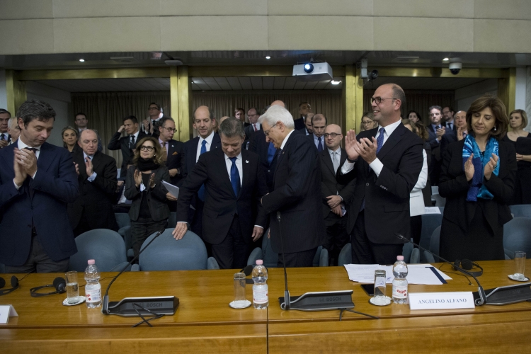 Il Presidente Sergio Mattarella con il Presidente della Repubblica di Colombia