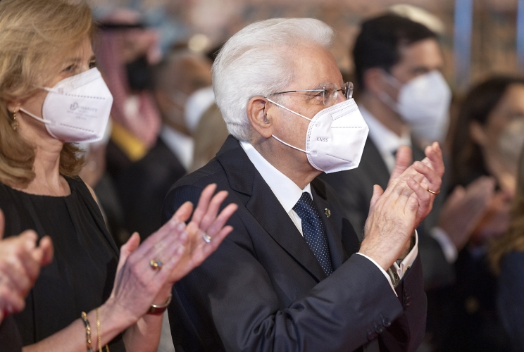 Il Presidente Sergio Mattarella in occasione del concerto eseguito dall’Orchestra del Teatro La Fenice di Venezia, diretta dal Maestro Myung-Whun Chung