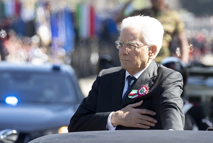 Il Presidente Sergio Mattarella alla Parata Militare ai Fori Imperiali, in occasione della Festa della Repubblica