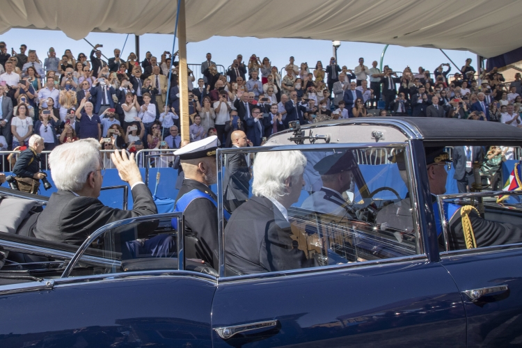 Il Presidente Sergio Mattarella alla Parata Militare ai Fori Imperiali, in occasione della Festa della Repubblica