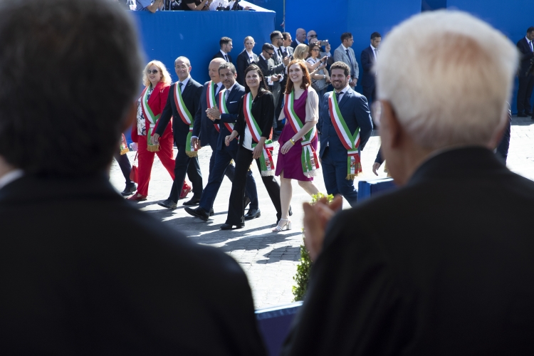Il Presidente Sergio Mattarella alla Parata Militare ai Fori Imperiali, in occasione della Festa della Repubblica