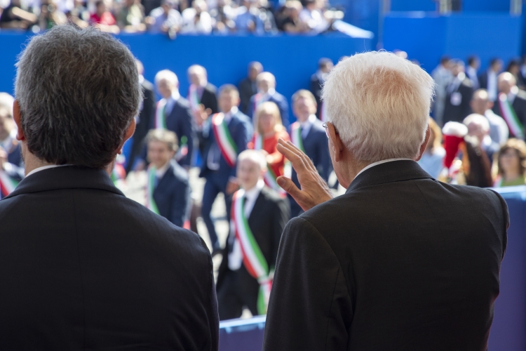 Il Presidente Sergio Mattarella alla Parata Militare ai Fori Imperiali, in occasione della Festa della Repubblica