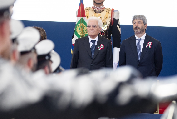 Il Presidente Sergio Mattarella alla Parata Militare ai Fori Imperiali, in occasione della Festa della Repubblica