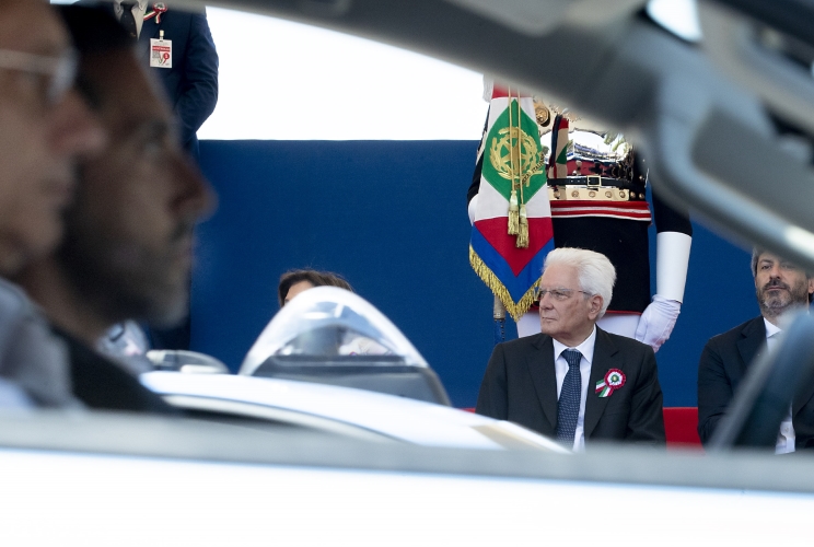 Il Presidente Sergio Mattarella alla Parata Militare ai Fori Imperiali, in occasione della Festa della Repubblica