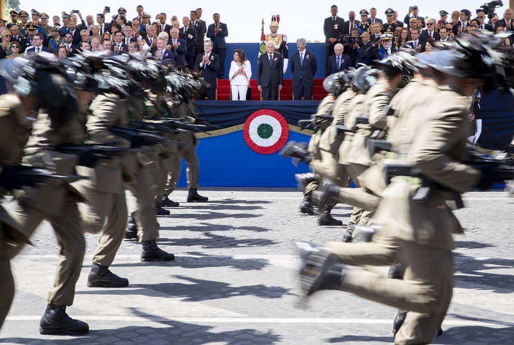 Il Presidente Sergio Mattarella alla Parata Militare ai Fori Imperiali, in occasione della Festa della Repubblica