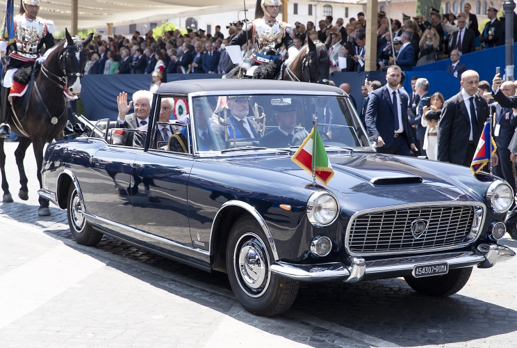 Il Presidente Sergio Mattarella alla Parata Militare ai Fori Imperiali, in occasione della Festa della Repubblica