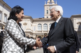 Cerimonia di congedo della visita di Stato Presidente della Georgia 