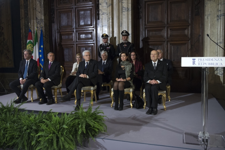 Il Presidente Sergio Mattarella in occasione della cerimonia 