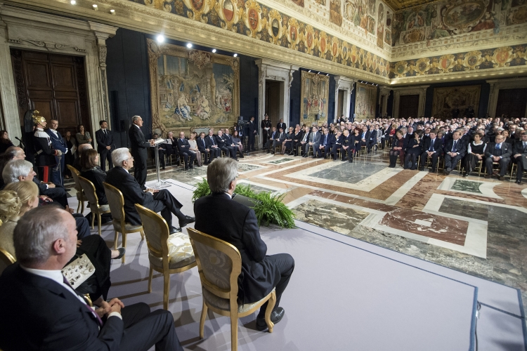 Il Presidente Sergio Mattarella in occasione della cerimonia 