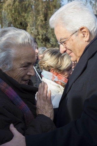 Il Presidente Sergio Mattarella incontra gli sfollati del terremoto ospitati 