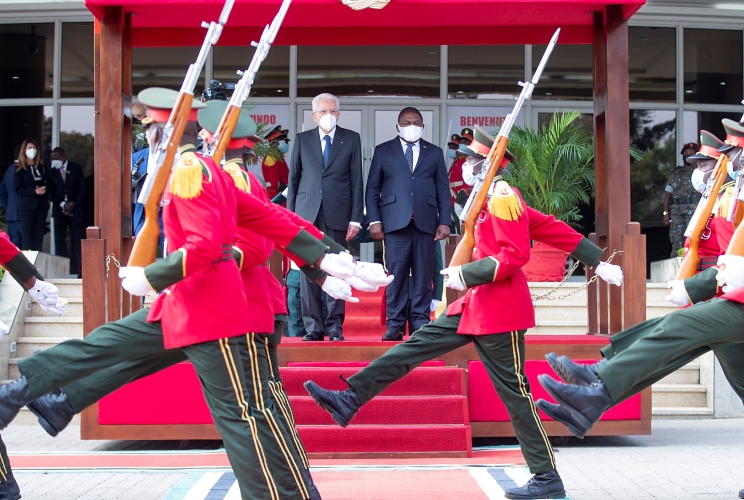 Il Presidente della Repubblica Sergio Mattarella con il Presidente della Repubblica del Mozambico, Filipe Jacinto Nyusi, al Palazzo Presidenziale in occasione della Visita di Stato 