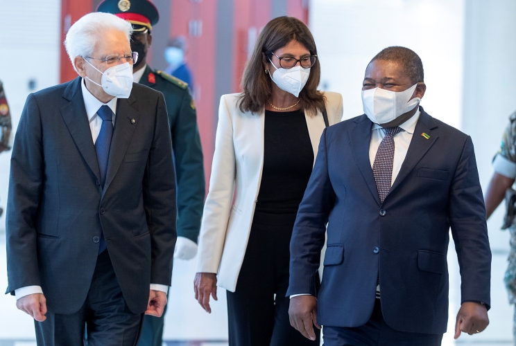 Il Presidente della Repubblica Sergio Mattarella con il Presidente della Repubblica del Mozambico, Filipe Jacinto Nyusi, in occasione della Visita di Stato