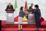 Cerimonia di firma del Piano Indicativo Pluriennale di Cooperazione allo Sviluppo alla presenza dei due Capi di Stato