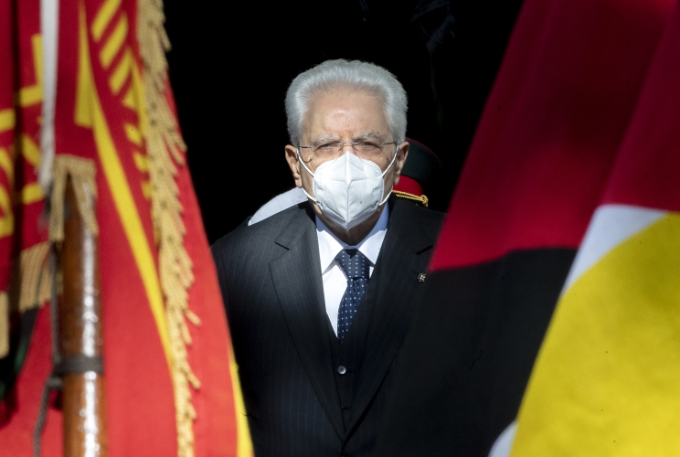 Il Presidente Sergio Mattarella al palazzo dell'Assemblea della Repubblica a Maputo