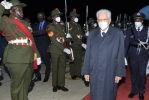 Mattarella all’aeroporto Kenneth Kaunda di Lusaka