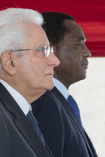 Il Presidente della Repubblica Sergio Mattarella con il Presidente dello Zambia, Hakaind Hichilema